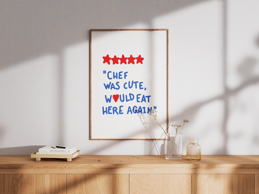 Chef was cute, would eat here again Poster