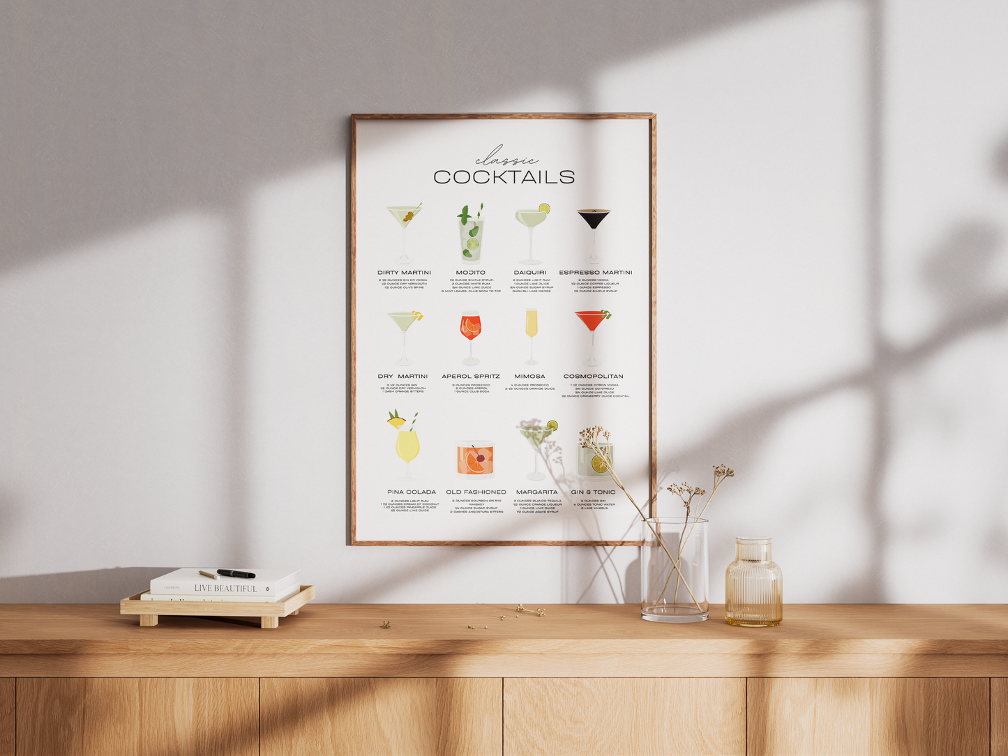 Classic Cocktails Poster
