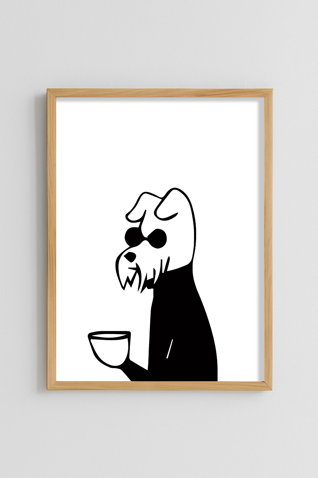 Cool dogs drink espresso Poster