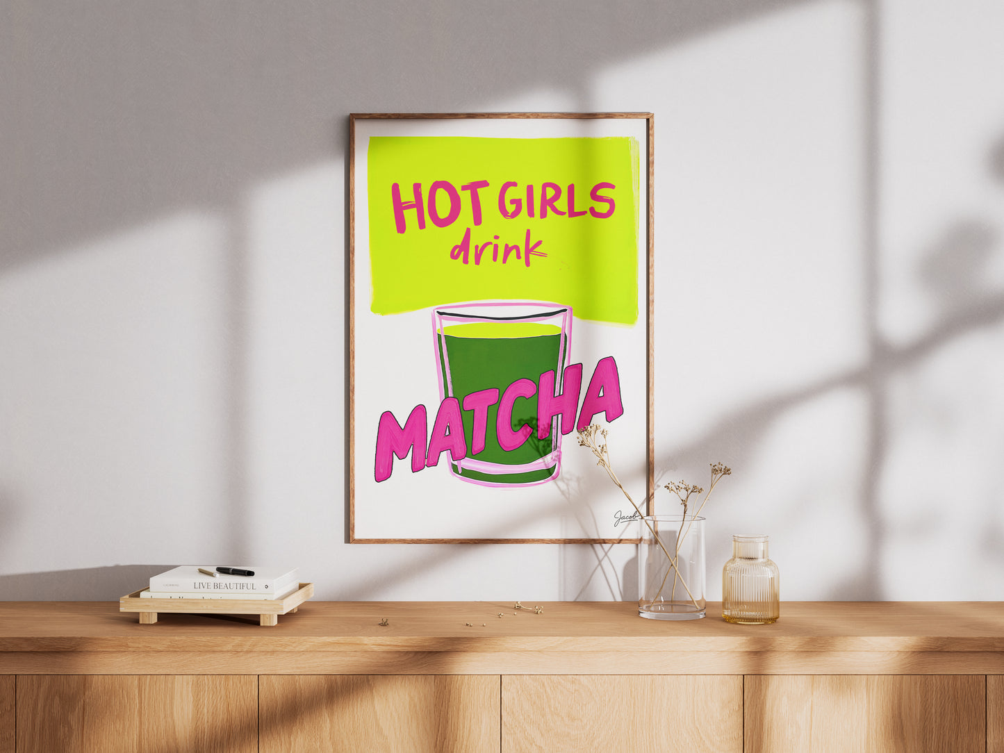 Hot Girls Drink Matcha Poster