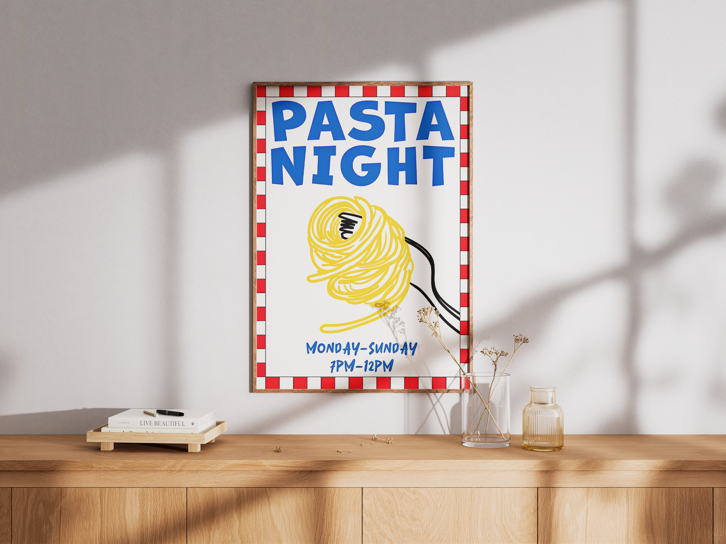 Pasta Night - Monday to Sunday Poster
