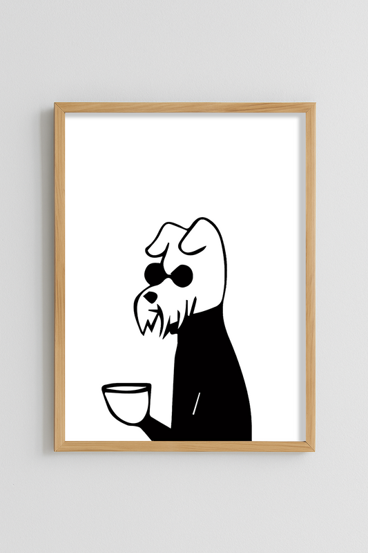 Cool dogs drink espresso Poster