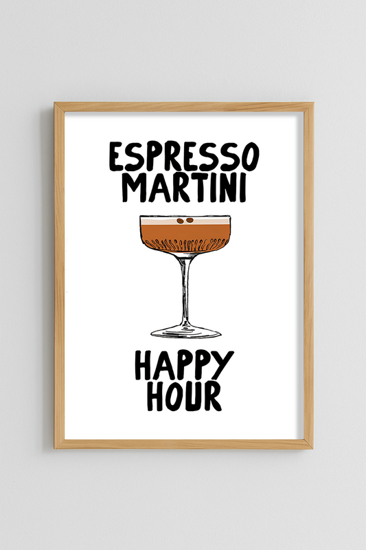 Espresso Martini Happy Hour Poster