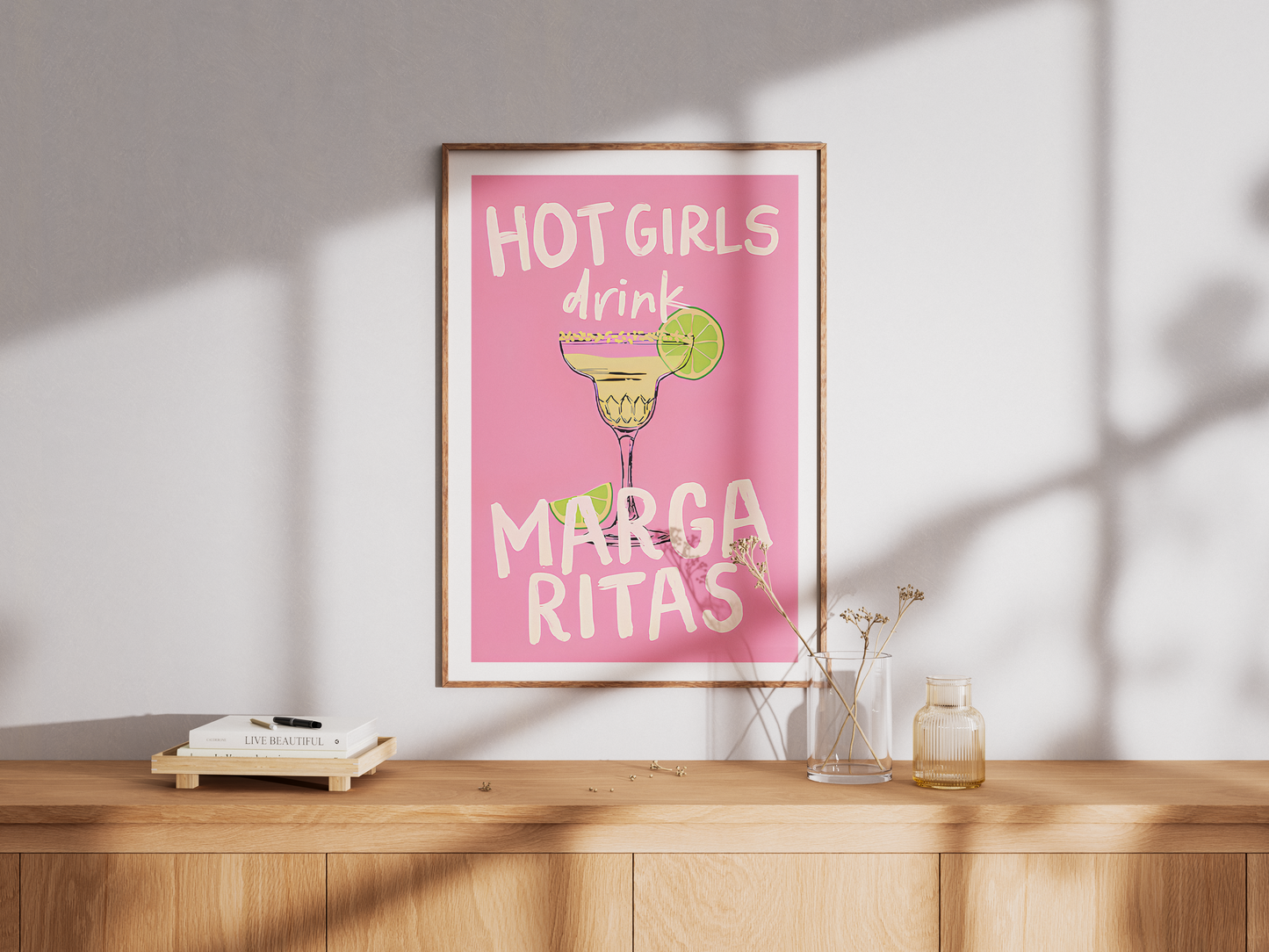 Hot Girls Drink Margarita Poster