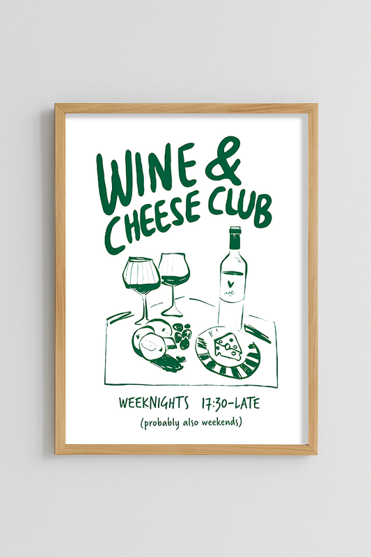 Wine & Cheese Club Poster